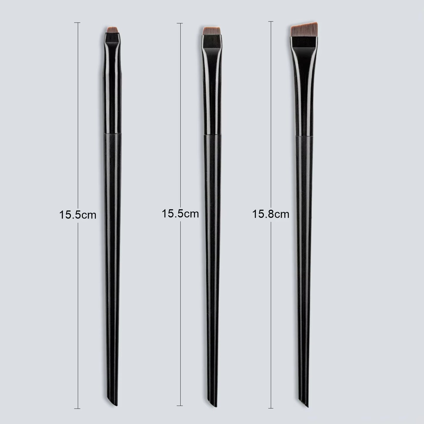 3 Pcs Edge Eyeliner Brush Oblique Head Eyebrow Brush Outline Eyeliner Brush Ultra-Thin Eyeshadow Brush Makeup Tools