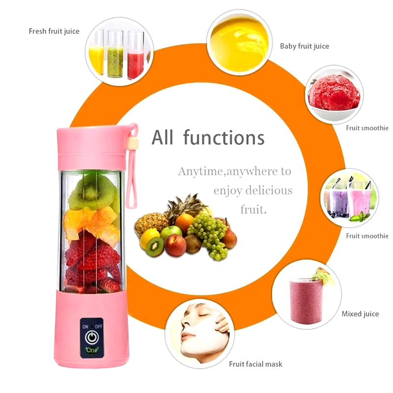 Electric Mini Juice Shake Blender Portable Mini Whirlwind Juice Cup Charging Mini Edition Fruit Juice Machine 6 Blades