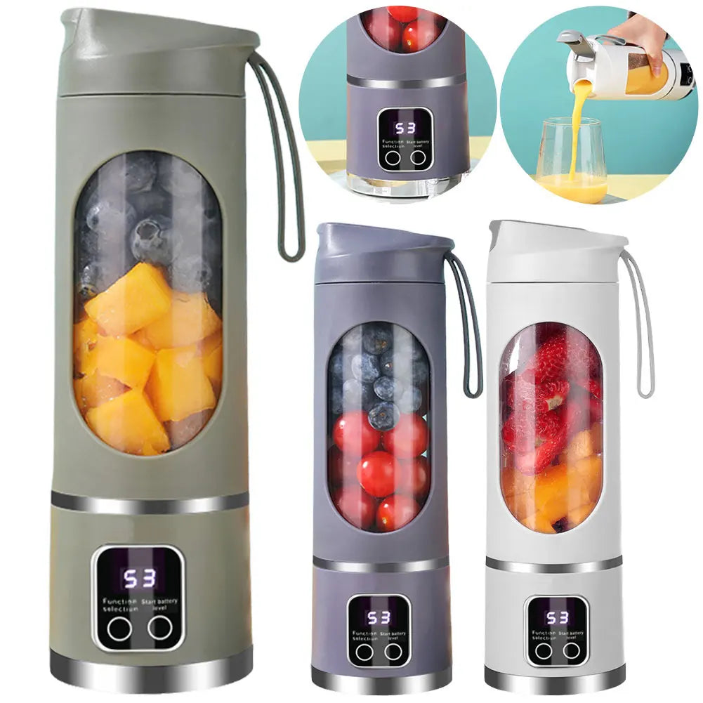 Mini Portable Blender Electric Fruit Juicer Smoothie Orange Fresh Juice Blender Multifunction Rechargeable Portable Bottle Mixer